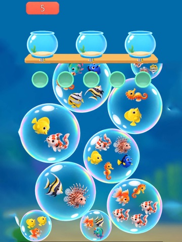 Fish Sort Bubble jam Puzzle iPad screenshot