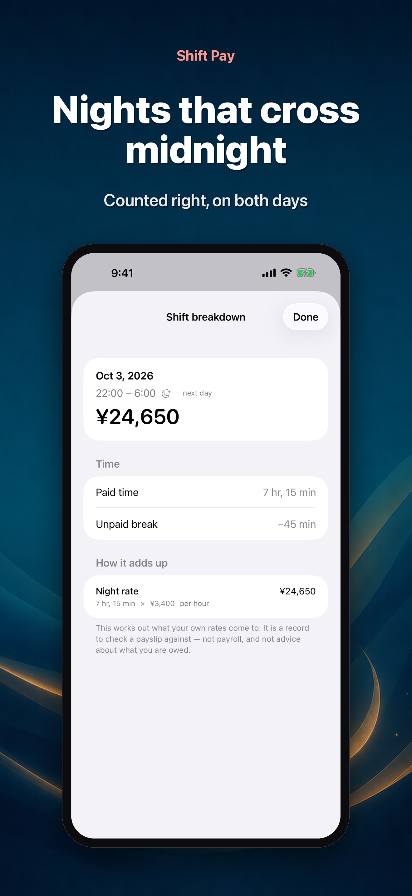 Shift Pay Calculator screenshot 5