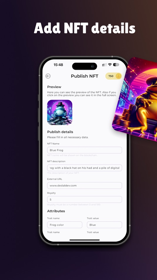 #5. NFT Creator | Simple Mint (iOS) Podle: Dedaldev Doo
