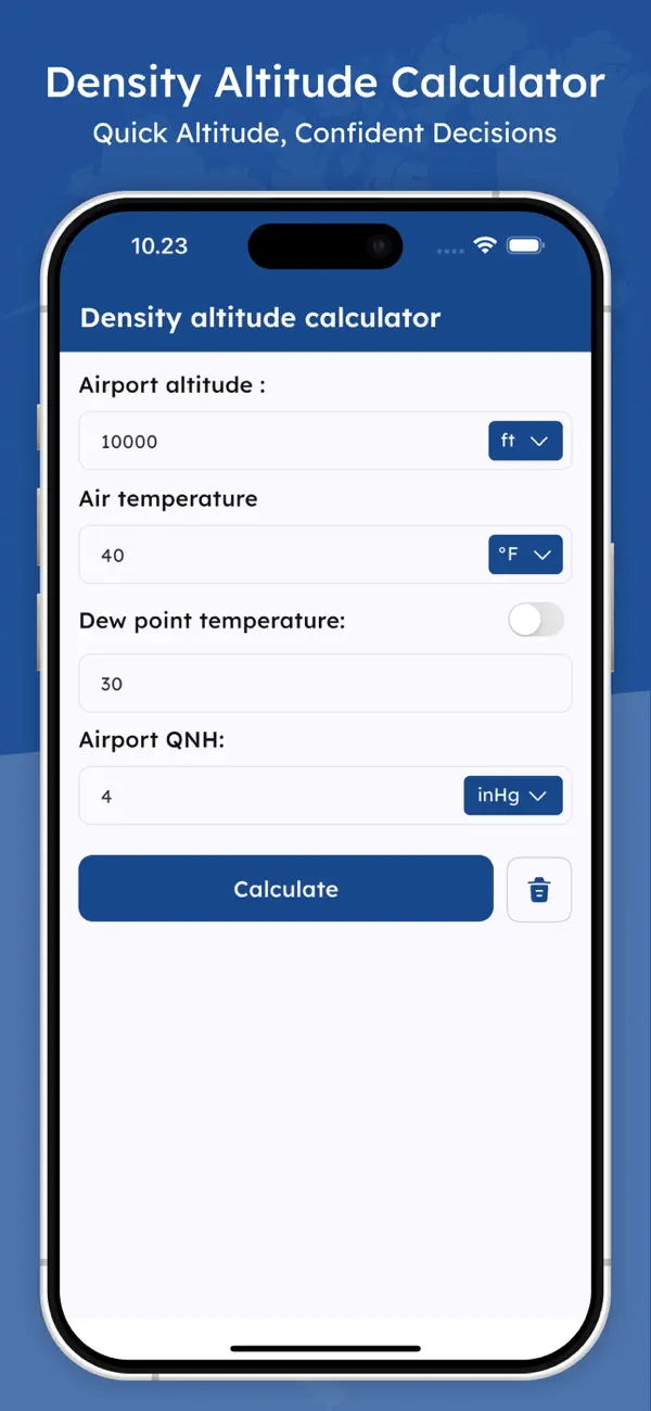 Screenshot #2 pour Density Altitude Calculators