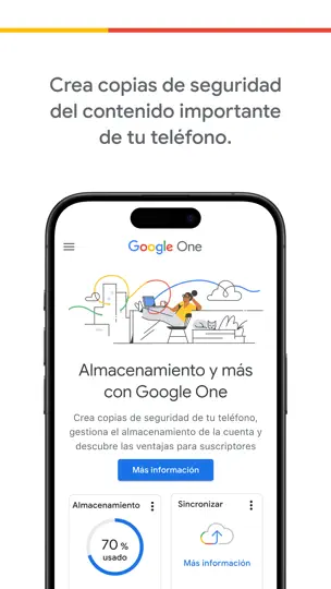 Captura de pantalla de Google One en iPhone 1