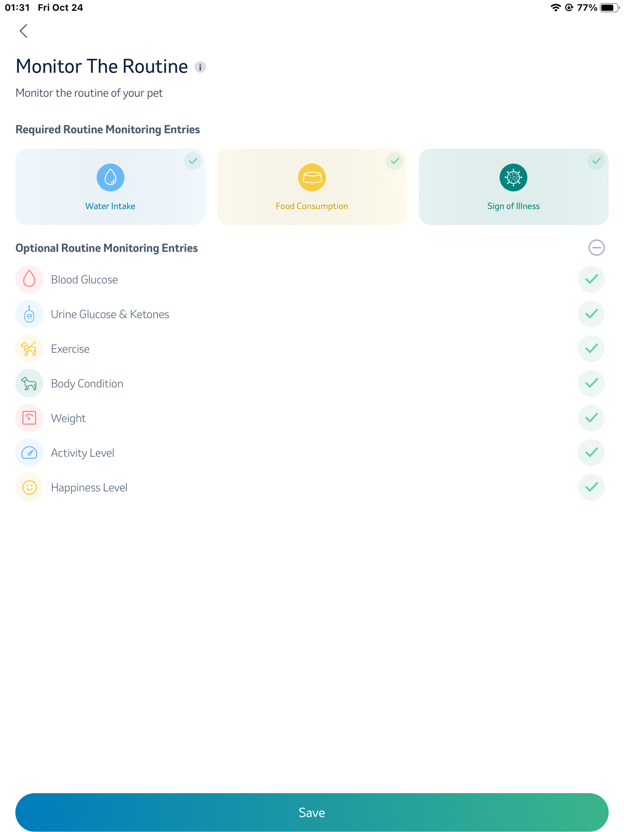 Pet Diabetes Tracker Branded
