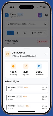 London Gatwick Airport iPlane iPhone screenshot