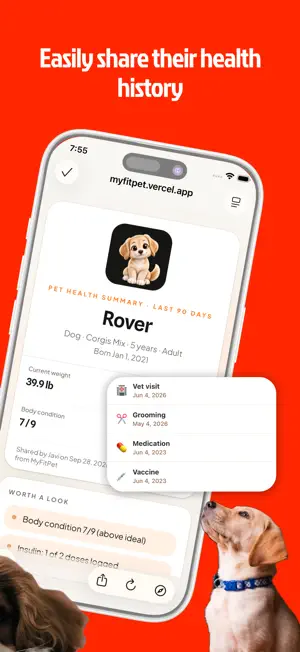 Pet weight tracker: MyFitPet screenshot 3