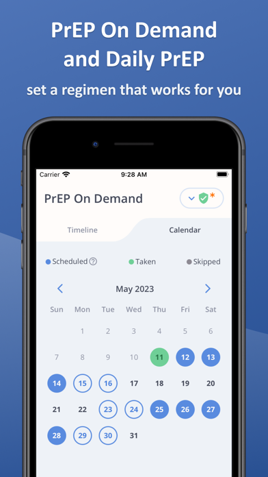 Screenshot #2 pour PrEPtime Pill Reminder