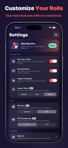Dice Box - Quick Dice Roller iPhone screenshot
