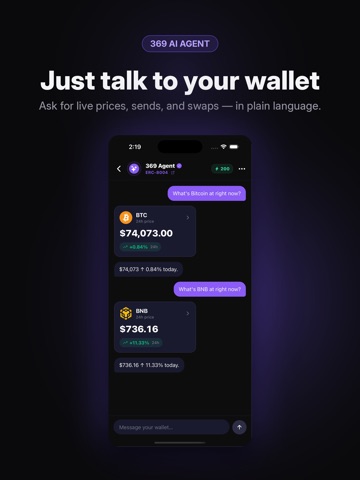 369 Wallet: AI Crypto Wallet ipad screenshot 4