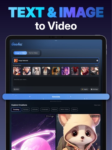 AI Anime Video Maker - GenAni iPad screenshot