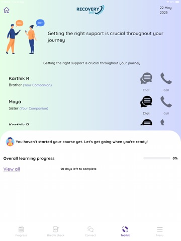 Recovery 360 iPad screenshot