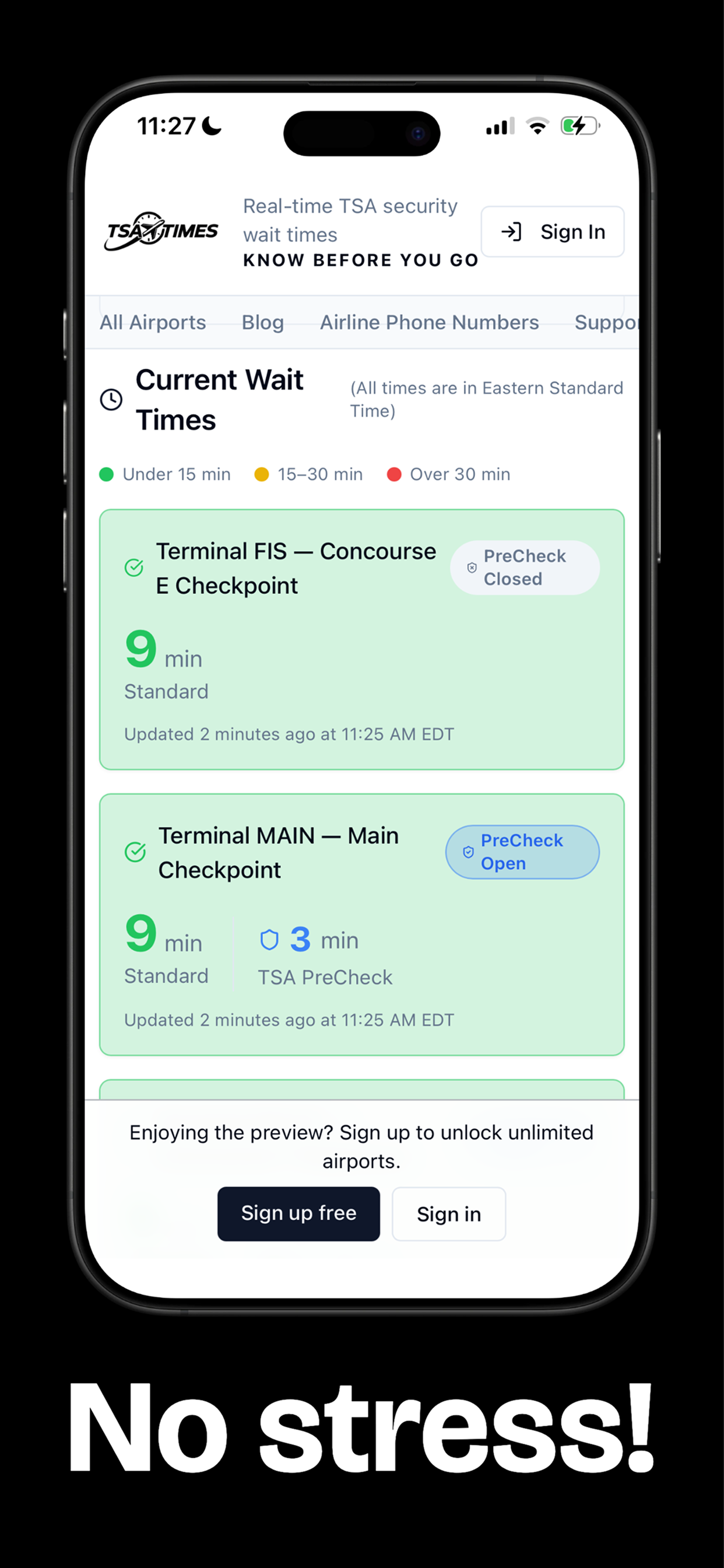 TSA Live Wait Times screenshot 3