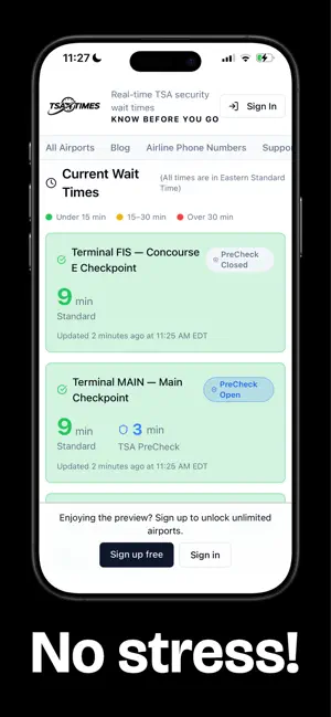 TSA Live Wait Times screenshot 3