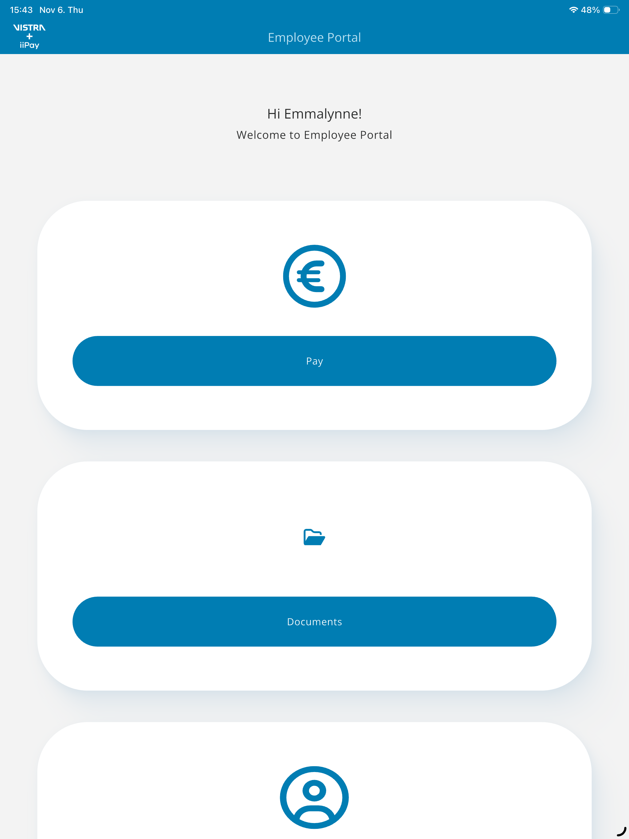 Vistra+iiPay: Employee Portal