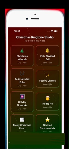 Christmas tones listen now iPhone screenshot