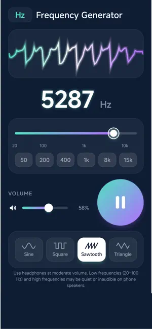 Frequency Generator: Hz Sound screenshot 2
