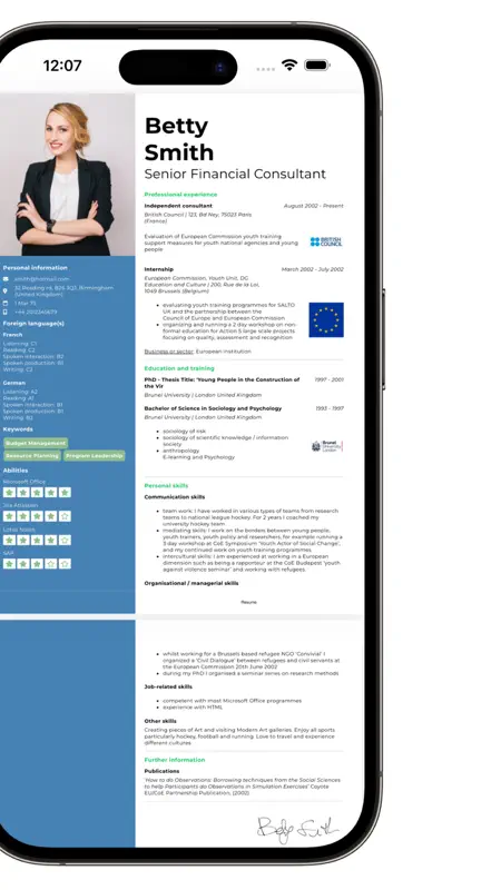 CV Gratuit Français & Designer screenshot 2 of 8