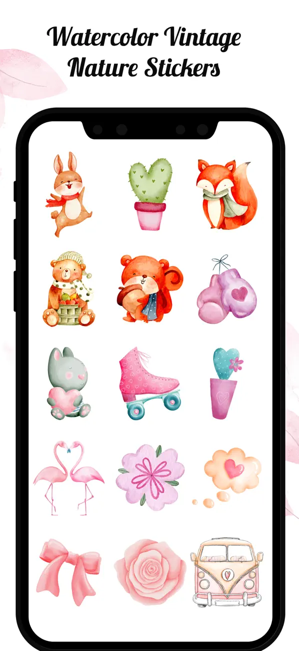 Screenshot #1 pour Watercolor Nature Stickers
