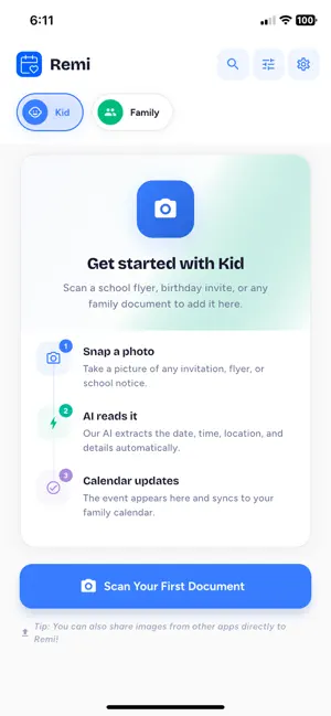 Remi: Scan & Family Calendar screenshot 4