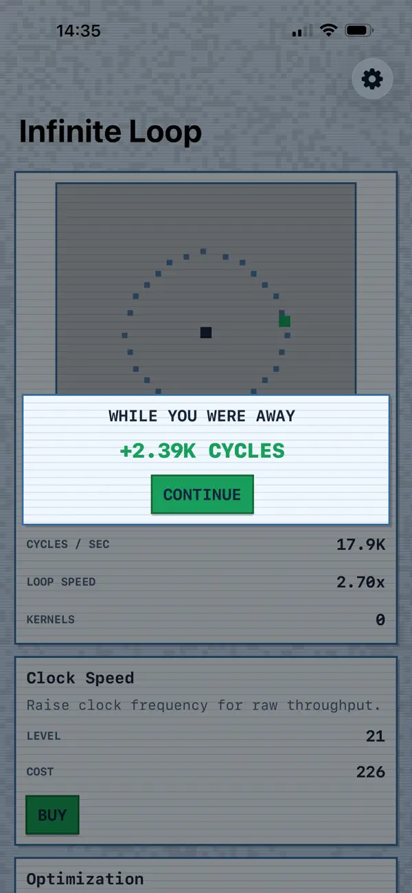 Screenshot #2 pour Infinite Loop: Idle Game