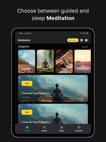 Meditation: Relaxing Sounds iPad screenshot