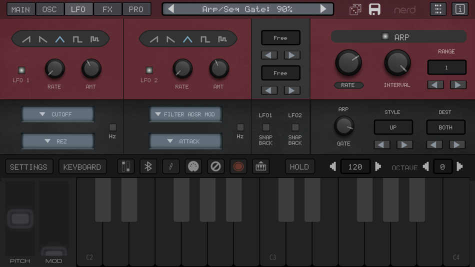 #10. NERD Synth A2x (iOS) Podle: AudioKit Pro