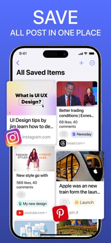 Save Social Posts in One App Screenshot 1 of 4