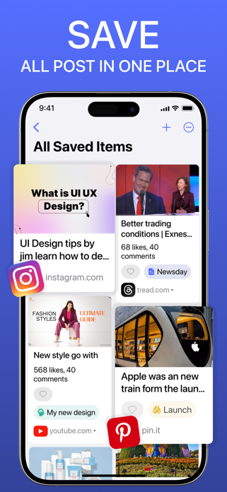 Save Social Posts in One App Screenshot 1 of 4