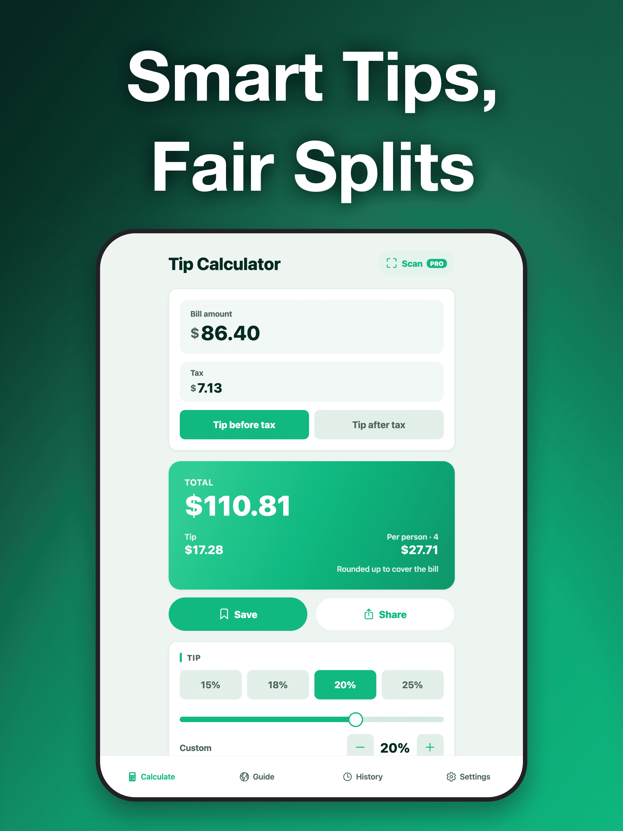 Tip Calculator・Bill Split screenshot 6
