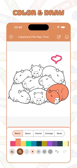 Capybara Coloring & Drawing screenshot 3