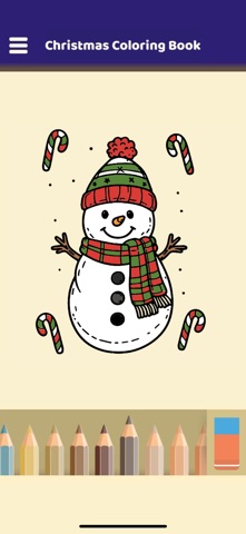 Happy Christmas Coloring Book iPhone screenshot