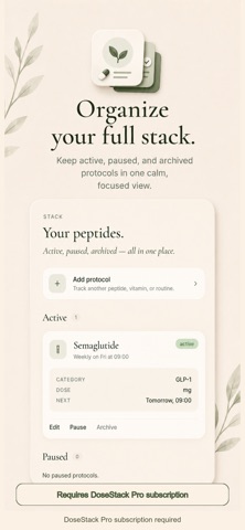 DoseStack: Peptide Tracker Screenshot 3 of 7