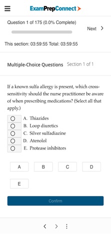 ExamPrepConnect iPhone screenshot