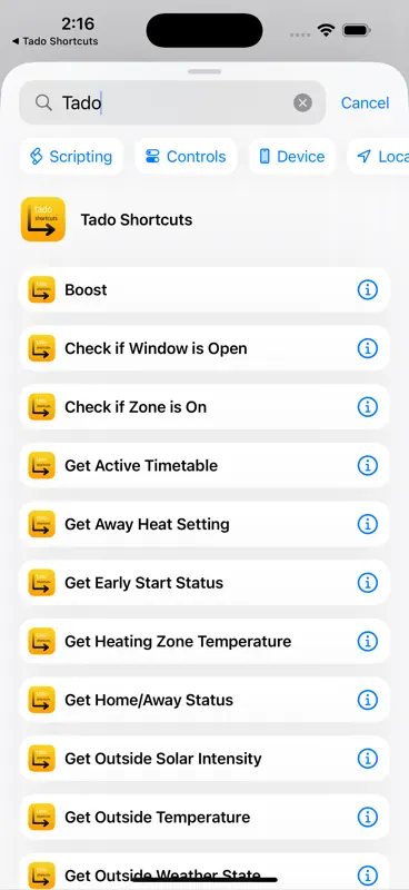 Tado Shortcuts screenshot 9 of 10
