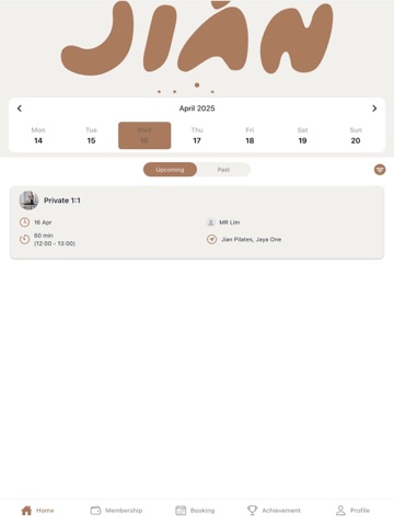 Jian Pilates iPad screenshot