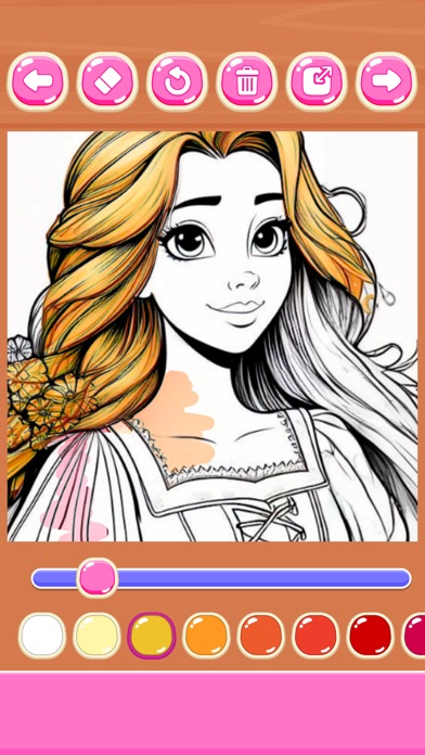 Rapunzel coloring game & paint Screenshot