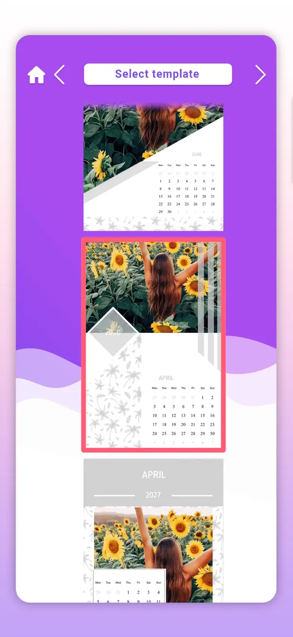 Screenshot #2 pour Calendar Maker – cadres photo