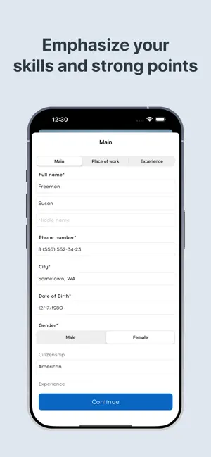 AI resume builder: linkedin CV screenshot 3