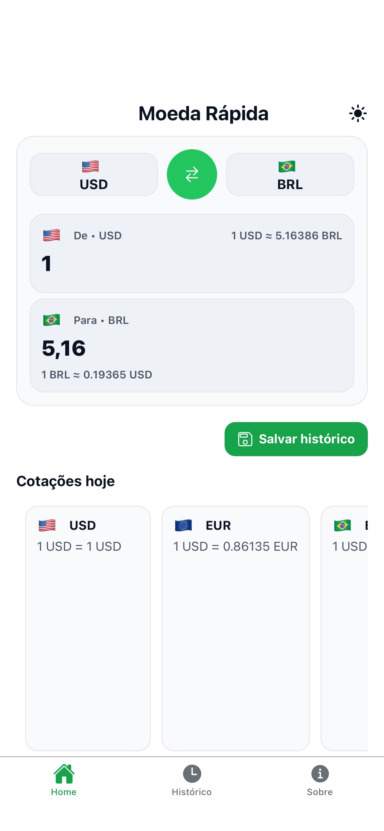 Screenshot 4 of Moeda Rápida - Converta moedas
