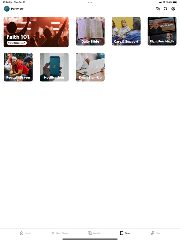 Parkview Christian Church - IL iPad screenshot 4 - Lifestyle app