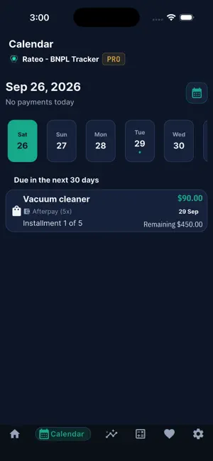Rateo - BNPL Tracker screenshot 2