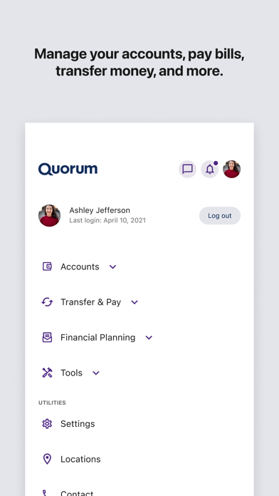 Quorum Mobile Banking Screenshot