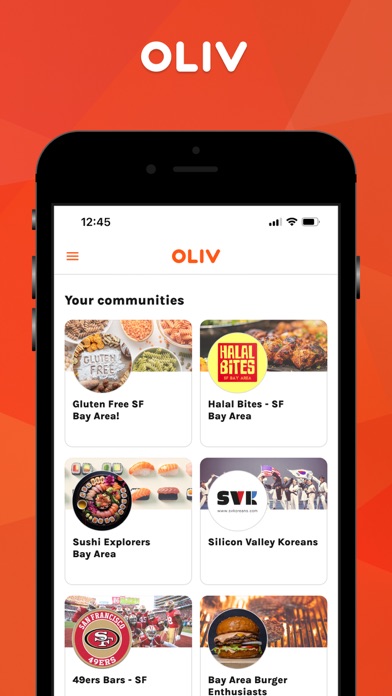 Oliv: Community Recommendation Screenshot