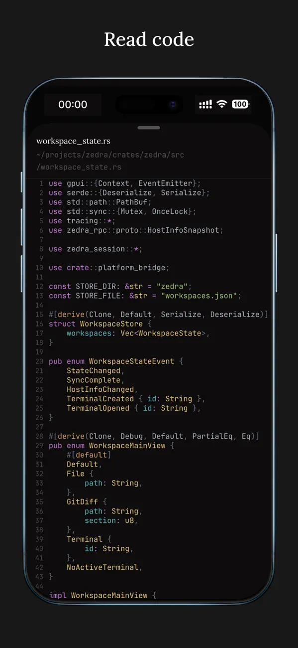 #5. Zedra (iOS) Podle: Tan Le