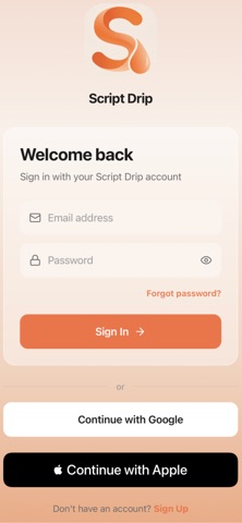 Script Drip iPhone screenshot