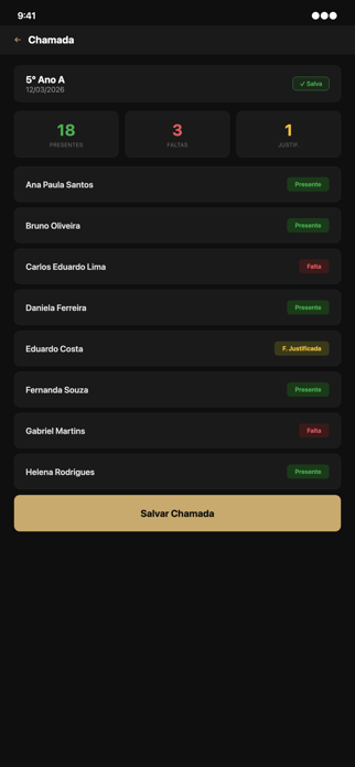 Caderno de Chamada Screenshot 3 of 3