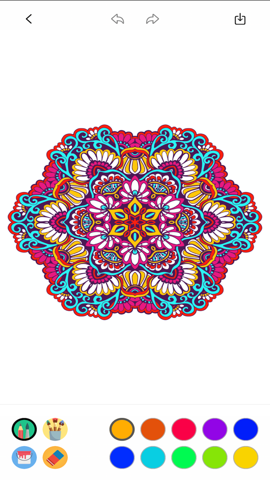#6. Adult Coloring Book - Mandala (iOS) Ved: Romain Sion