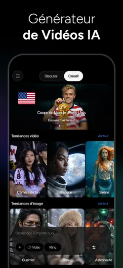 Capture d'écran de IA Chatbot Français - Genie AI sur iPhone 6