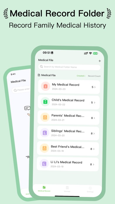 Electronic medical record Screenshot