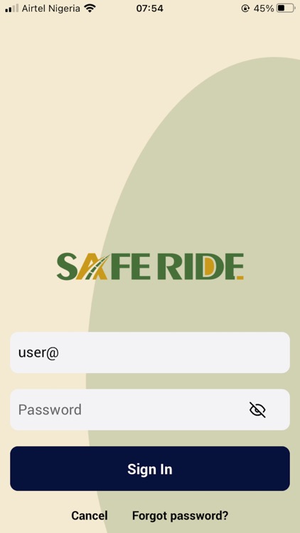 SafeRide Mobile App