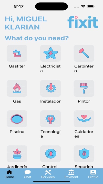 Fixit: Servicios a domicilio