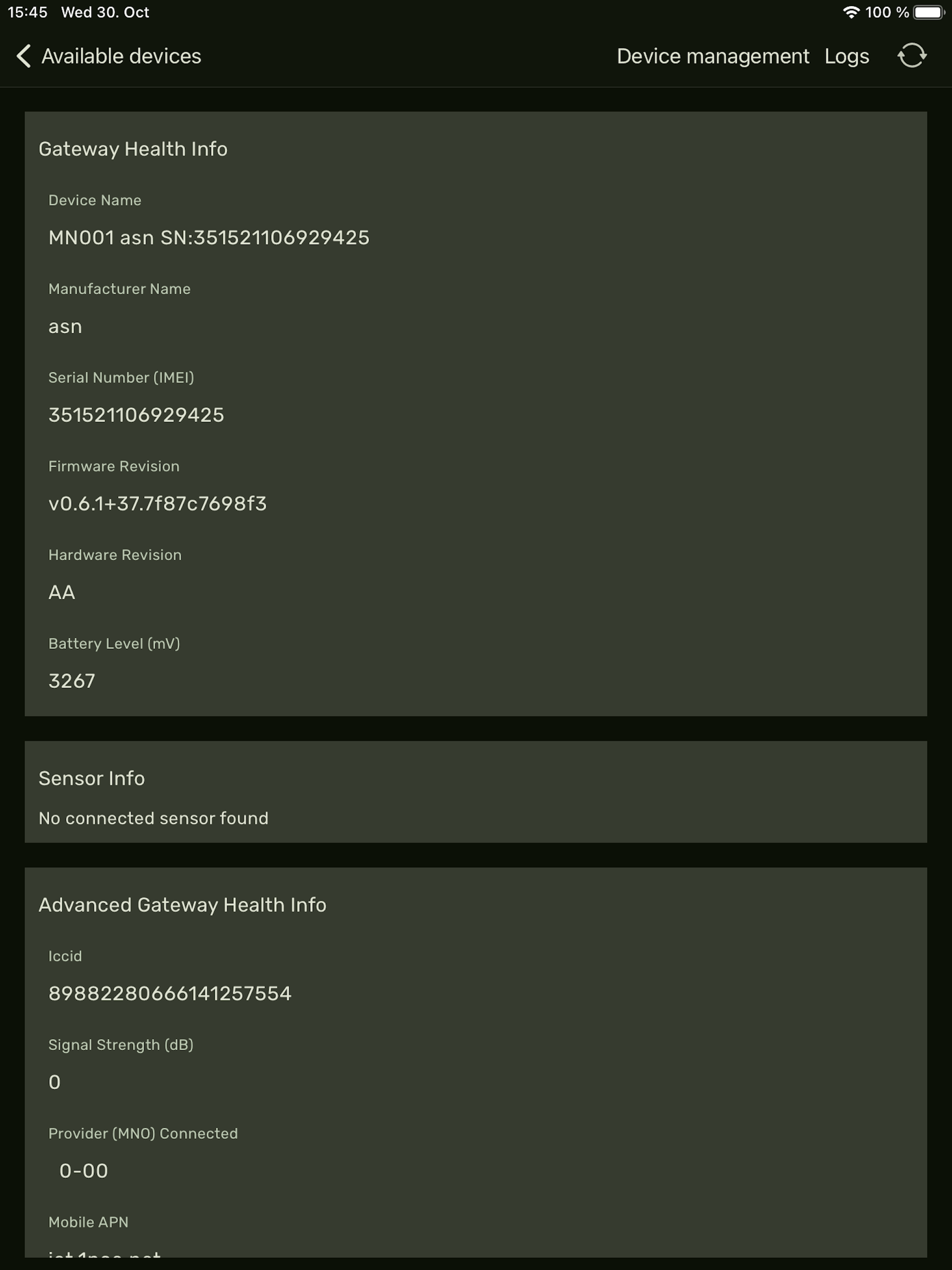 minion IoT-Sensor screenshot 14